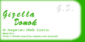 gizella domok business card