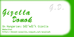 gizella domok business card